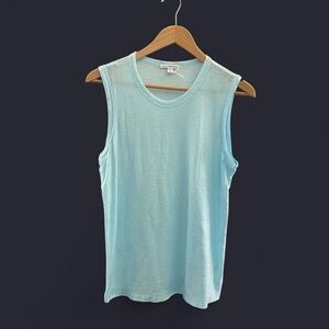 NWOT James perse slub Light blue sleeveless top Size 1